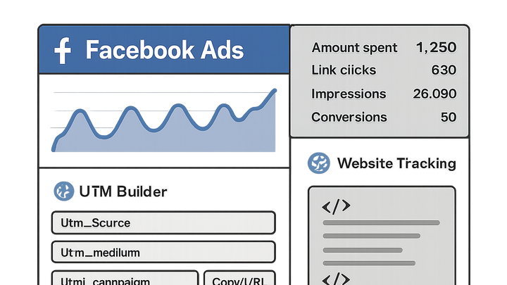 Illustration of Facebook ads