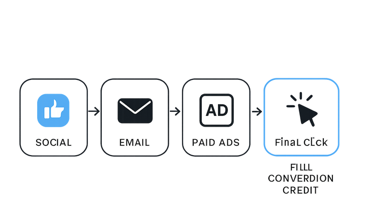 Illustration of Last-click attribution